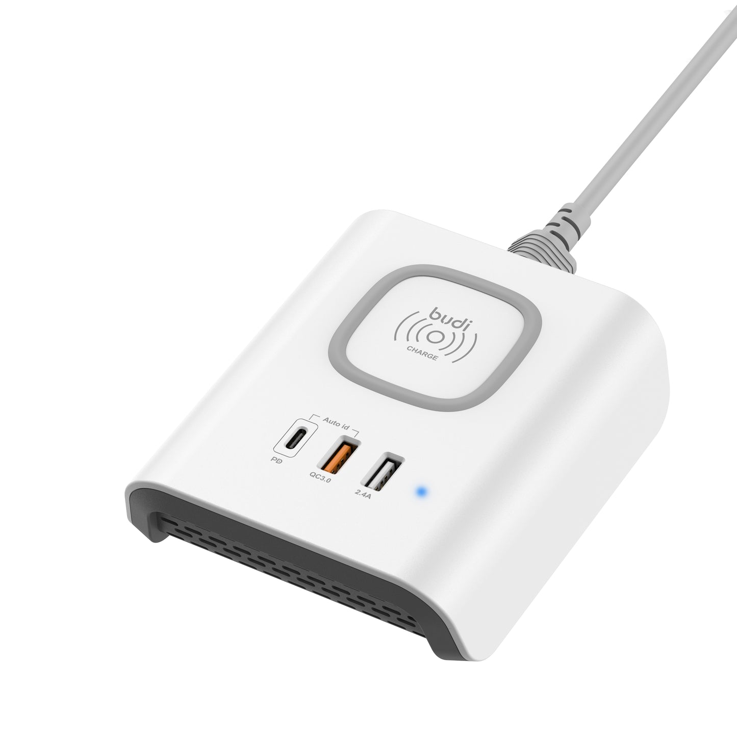 Witte stroomadapter