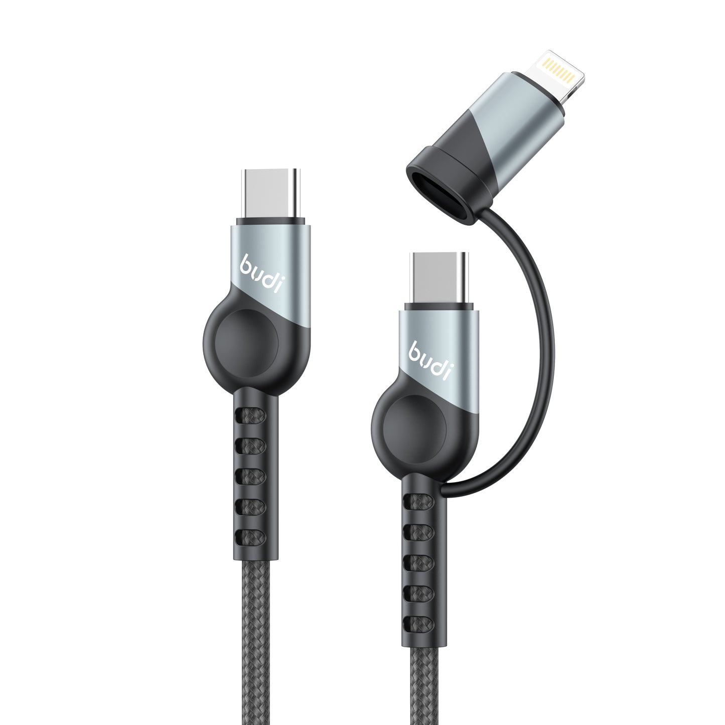 kabel met USB naar verlichting en type c