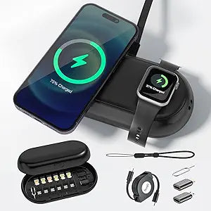 3-IN-1 Wireless Charger (Travel Multi Functional Storage Box)
