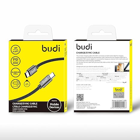 budi type C oplaadkabel 2 meter