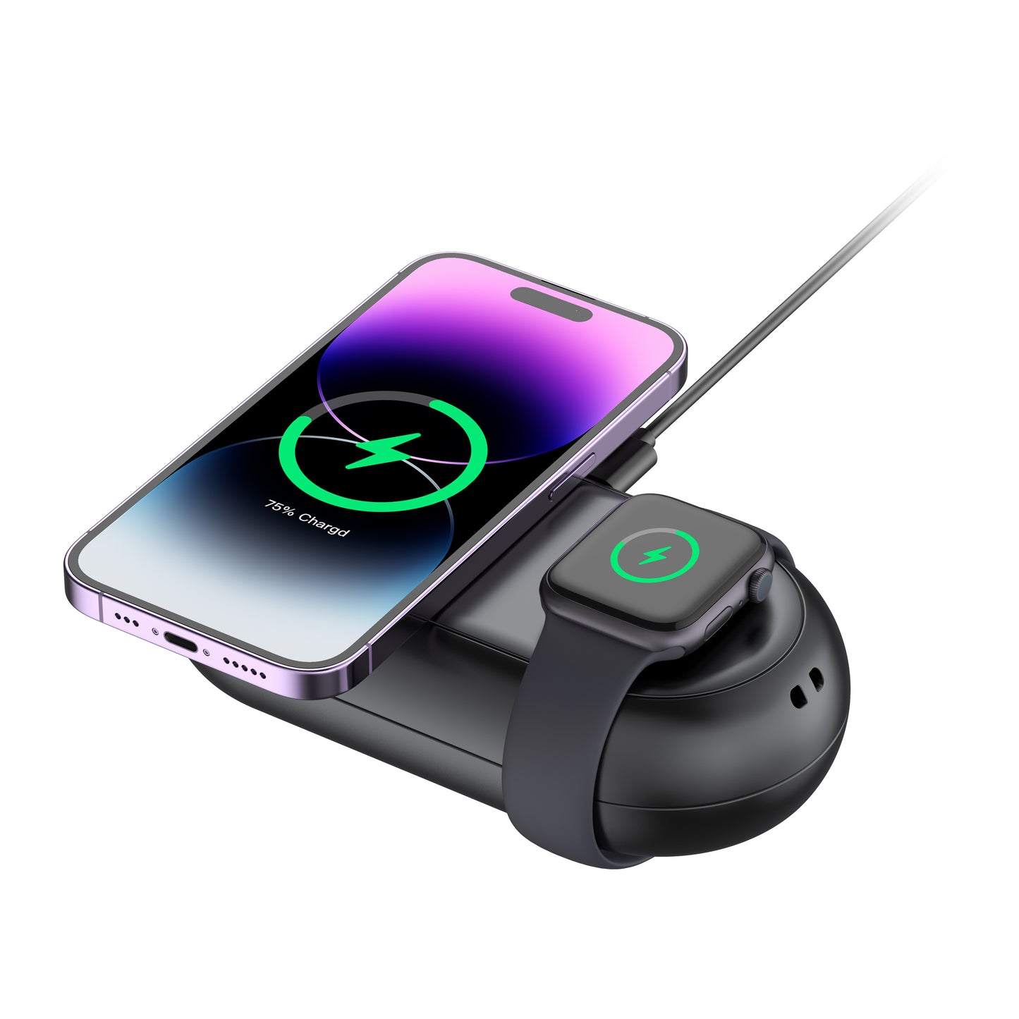 3-IN-1 Wireless Charger (Travel Multi Functional Storage Box)